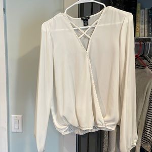 White sheer blouse